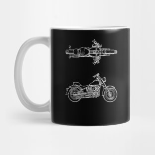 Motorcycle Vintage Patent Drawing Mug